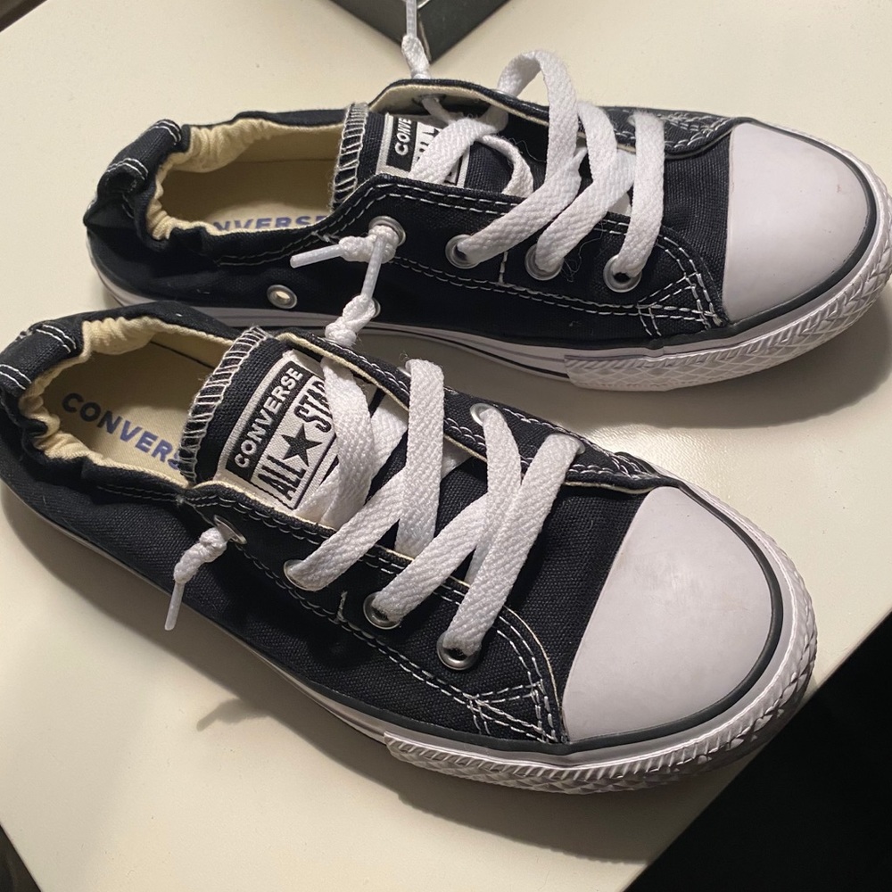 Black Converse Shoreline Slip-Ons - Black, Size 3Y